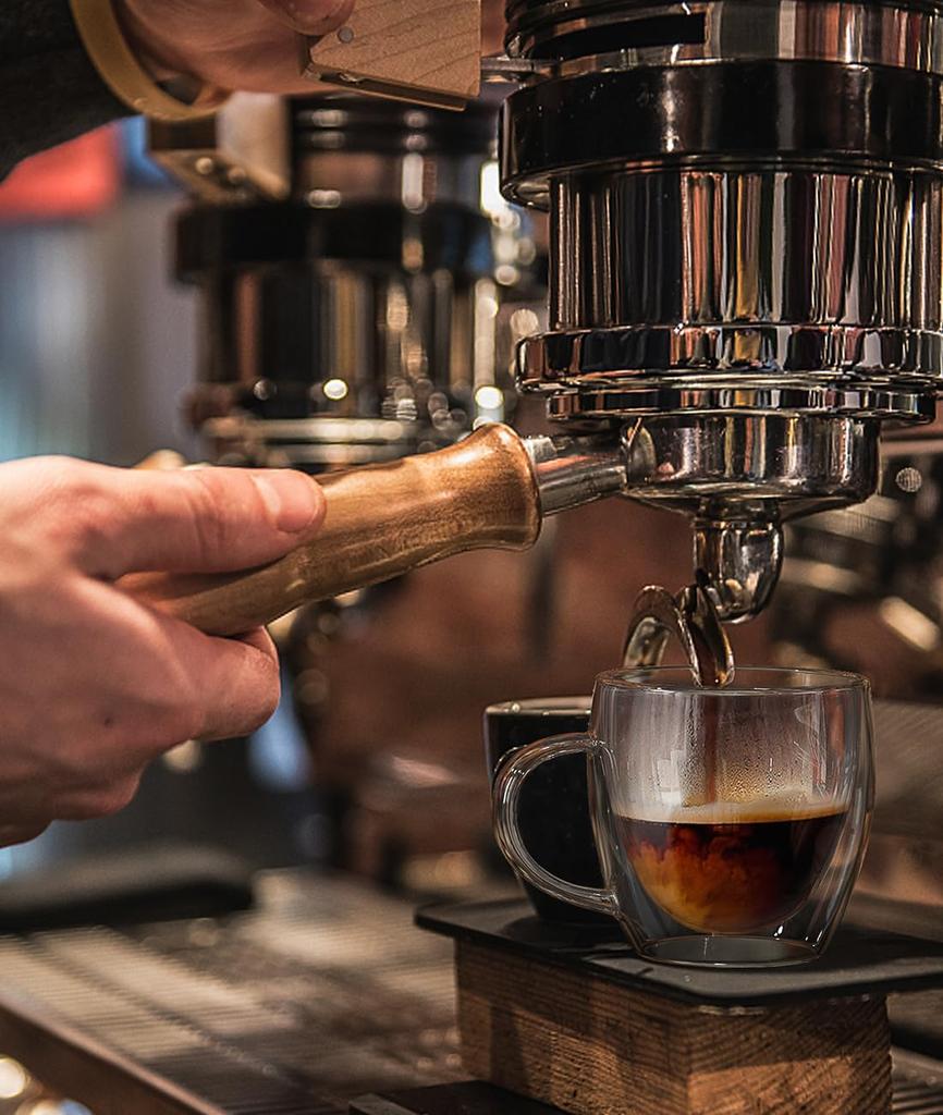 GOWTHHRT Double Wall Set of Double Heat Cold Coffee Glass Vacuum Heat Home Present Set of Glasses, 250ML, 2, Walled, Retaining, Insulating,