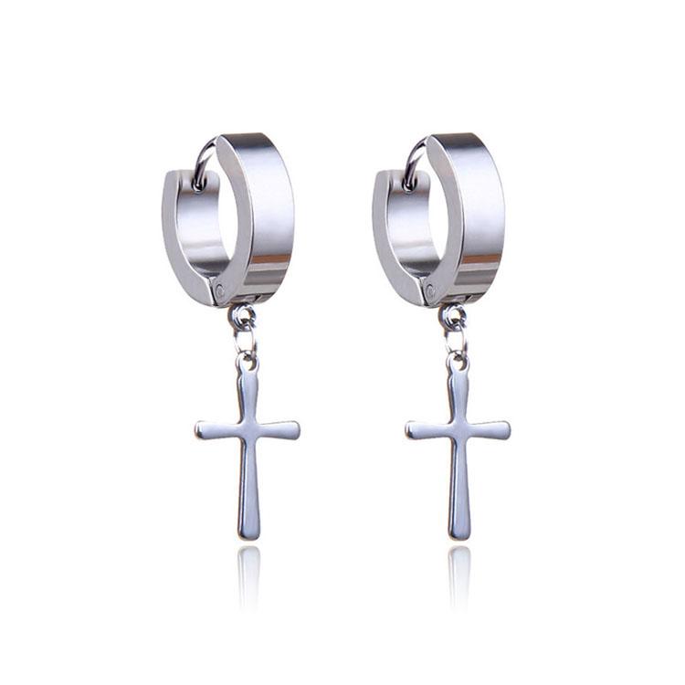 1 Pair Different Types Shape Unisex Silver Color Stainless Steel Piercing Earring For Women Men Punk Gothic Barbell Earring