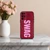 C-Clmj L-Leopard P-Print SWAG Custodia per Telefono Per Samsung S25,24,23,22,30,21,10,9,Ultra,Plus,Lite,FE,4,5 G Custodia Morbida Nera