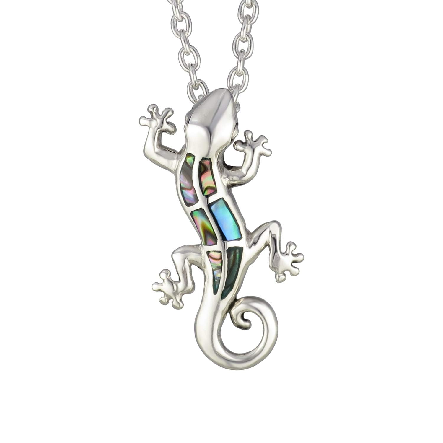 

[Shinjuku Gin no Kura] Gecko Lizard Pendant (No Chain) Silver 925 Head Charm Hawaiian Jewelry Shell Gecko