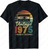1975 Vintage Birthday Retro Men Women Gift TShirt Summer Casual Comfortable Graphic Tshirts Classics Funny Cotton Streetwear