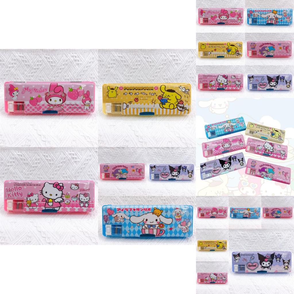 Trousse à crayons double face mignonne Kurumi avec motif de chien blanc de dessin animé