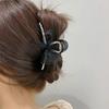 Updo Cubic Pin Half-up Ribbon Hair Claw Pin Black Short Half Long Hair Half Accessories