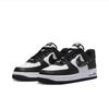 Nike Air Force 1 Slip Resistant Abrasion Resistant Balance Support Low top Skateboard Shoes Unisex White Black DV0788-001(Team384-A)