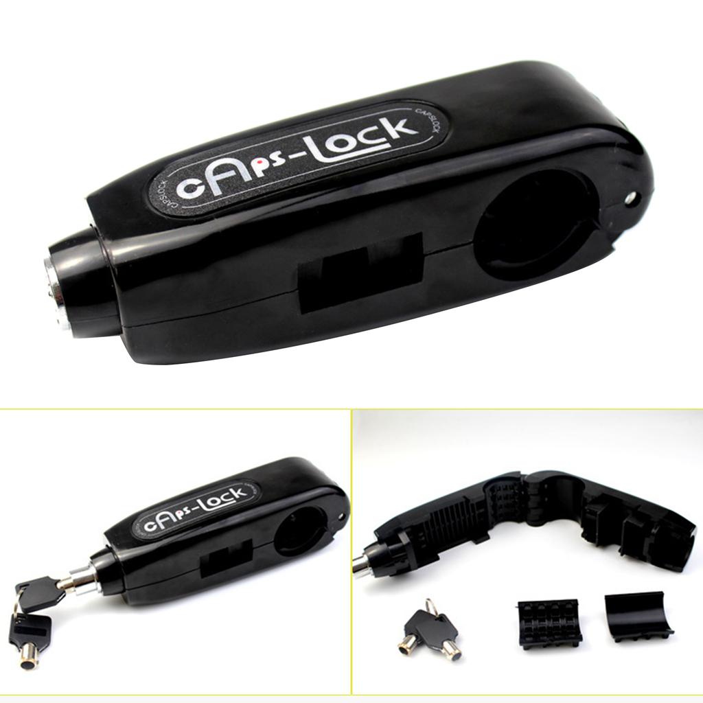 Motorcycles Handlebar Lock Grip Heavy Duty Anti-Theft Locking Device for Handlebar & Throttle Universal for Scooter ATV