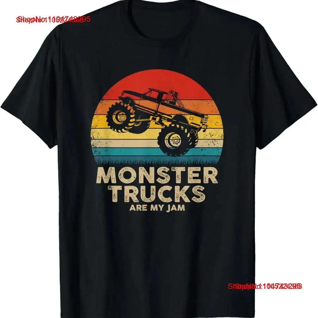 Cool Vintage Monster Truck Are My Jam Retro Sunset T Shirt Washed graphic streetwear Stretched vintage Washed Soft fashion