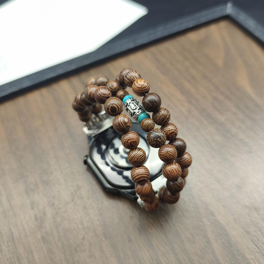 Universal 18/20/22mm China-Chic Vintage Bracelet for Samsung Galaxy 8 40/44mm classic 46mm natural wood strap for Galaxy Fit3