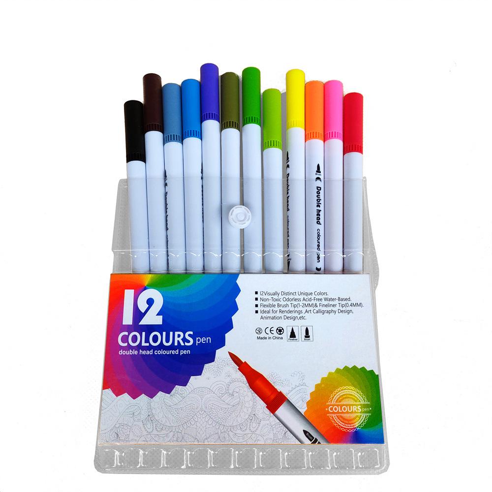 Children's Double-ended Washable Watercolor Pens with Soft Tips