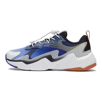 Li Ning Elfo de la Noche Oscura 2.0 Zapatillas Deportivas Casuales Duraderas para Niños Blanco Azul YKCS120-5