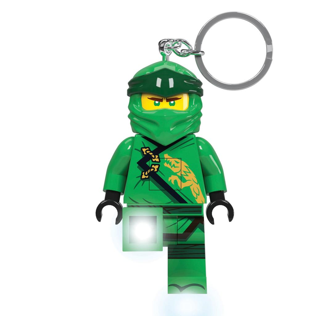 IQ Ninjago Legacy Green Ninja Lloyd Keychain with LED Key Light, Block Toy Doll, Articulated Mini Figure