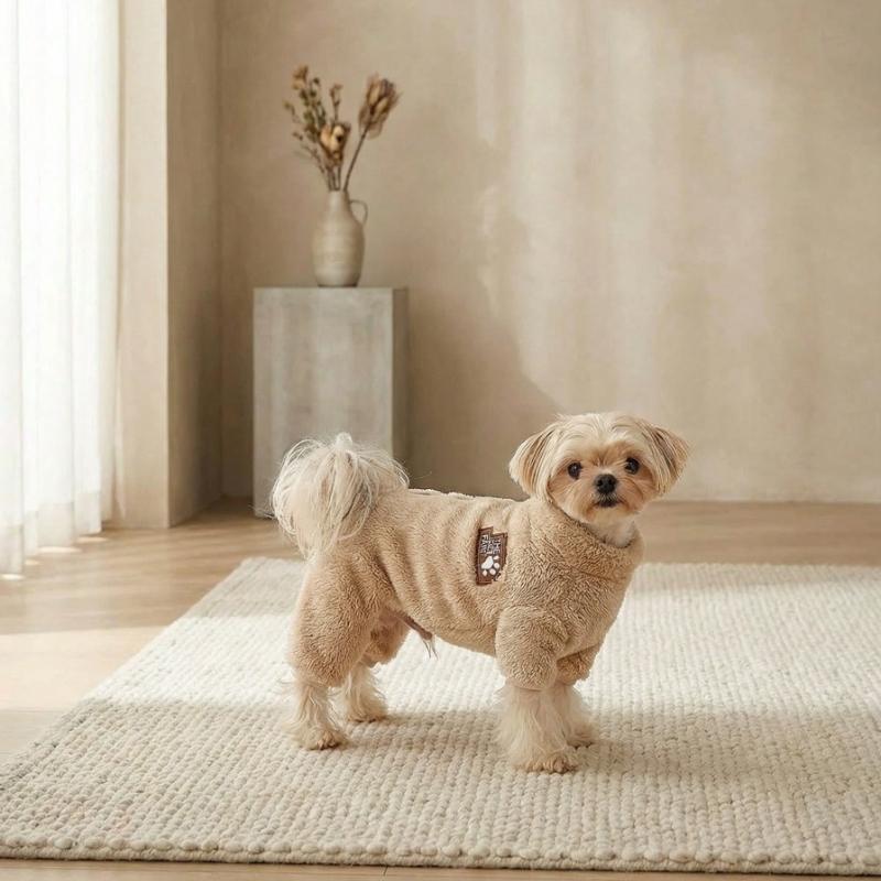 Pet Clothes, Pet Jacket, Warm Fleece Jumpsuit for Small Dogs, Suitable for Winter