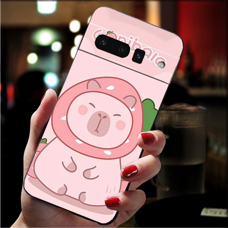 Cartoon capybara Carcasa Funda Phone Case For Google Pixel 10 9 Pro XL 9A 8 7 6 Pro Pixel 8A 7A 6A Pixel 8 7 6 5 Case Google Pixel 10 Pro