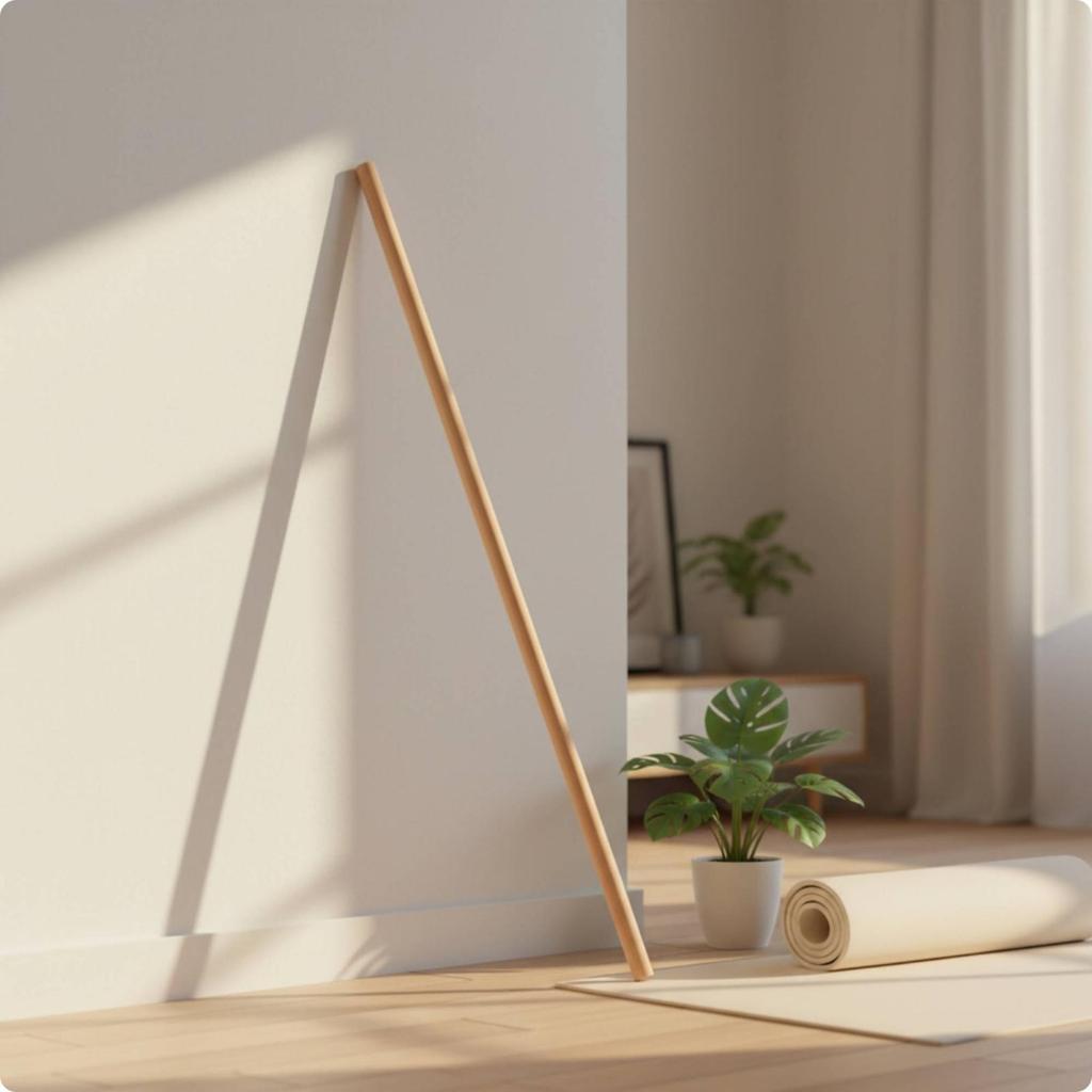 Wooden Training Smooth Practice Wood for Athletes, Yogis, Home Gym, Stretching Studio,