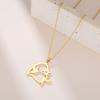 Hummingbird Love Pendant Necklace Stainless Steel Jewelry Gift for Lover and Girlfriend Valentine's Day Anniversary Gift