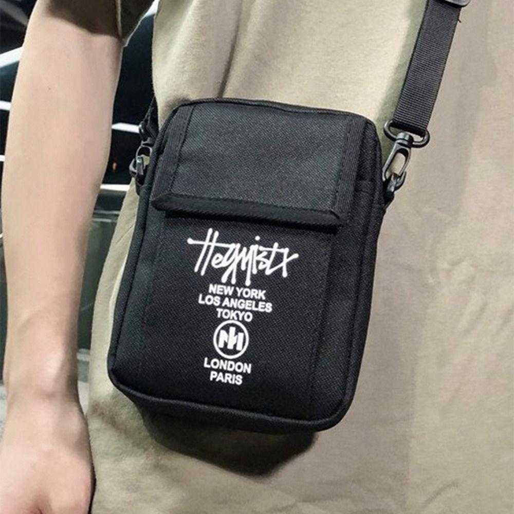 

Korean Style Mini Crossbody Bag Zippers Shoulder Chest Bag Fashion Design Men Sling Bag Shopping червоний