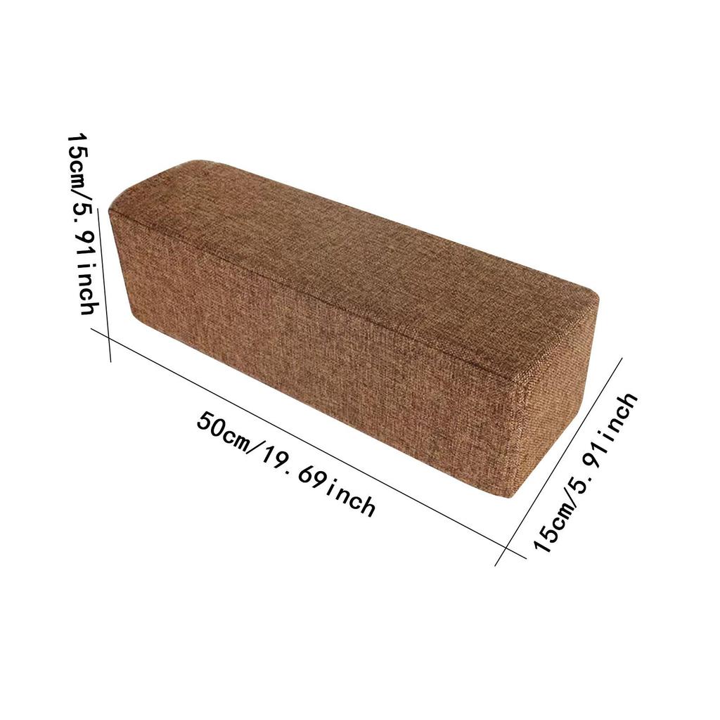 Couch Arm Rest Pillow High Density Foam Bolster with Removable Washable Pillowcase Armrest Cushion for Bedroom Car Home Working
