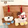 Kawaii Soft Plush Puppy Doll Pendant Keychain Creative Cute Stuffed Toy Charm for Backpack Hanging Decoration Gift