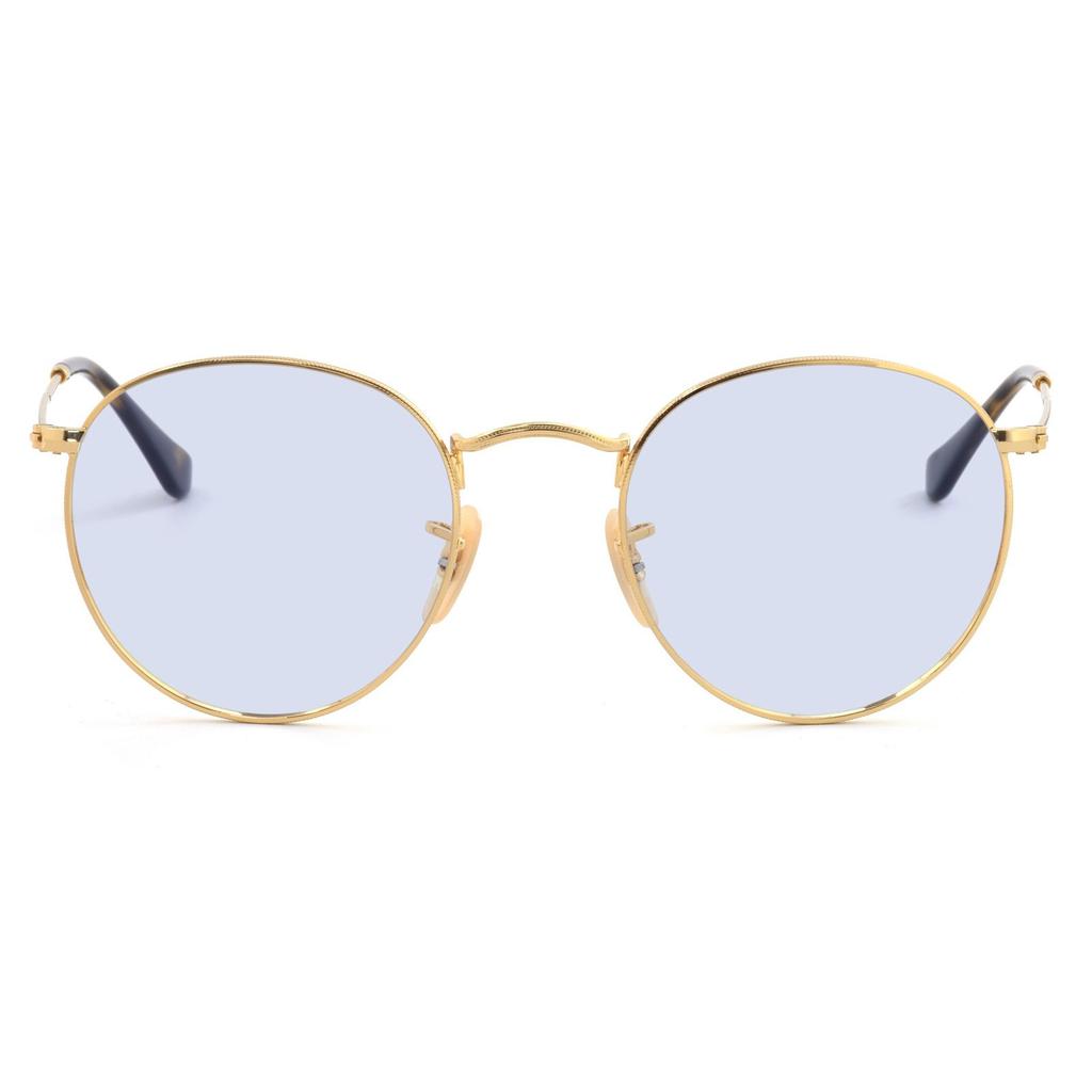 Authentic RX3447V 2500 50 Eyeglasses Frame with Light Color Round Metal Light Blue Smoke [Ray-Ban] Ray-Ban Lenses, Sunglasses,