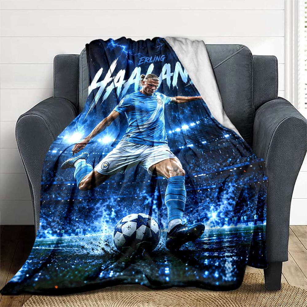 1pc Haaland4 Blanket, Gift, for Men and Women, Soft Blanket, Good for Sofa Bed Couch Travel, Lightweight Flannel Blanket