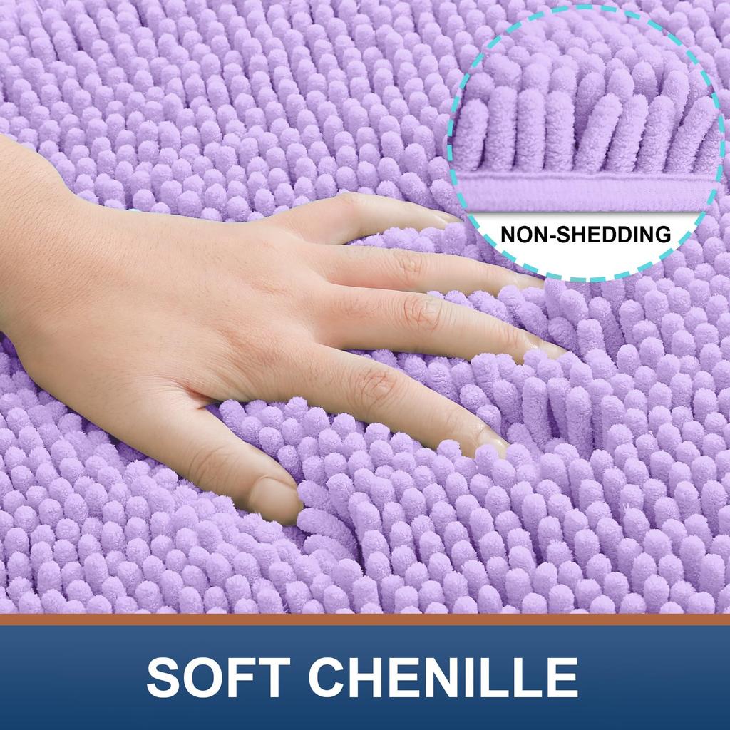 Olanly Chenille Badematte Mode Rutschfest Weich Flauschig Badematten Für Badezimmer Super Saugfähige Fußmatten Waschbare Badematte