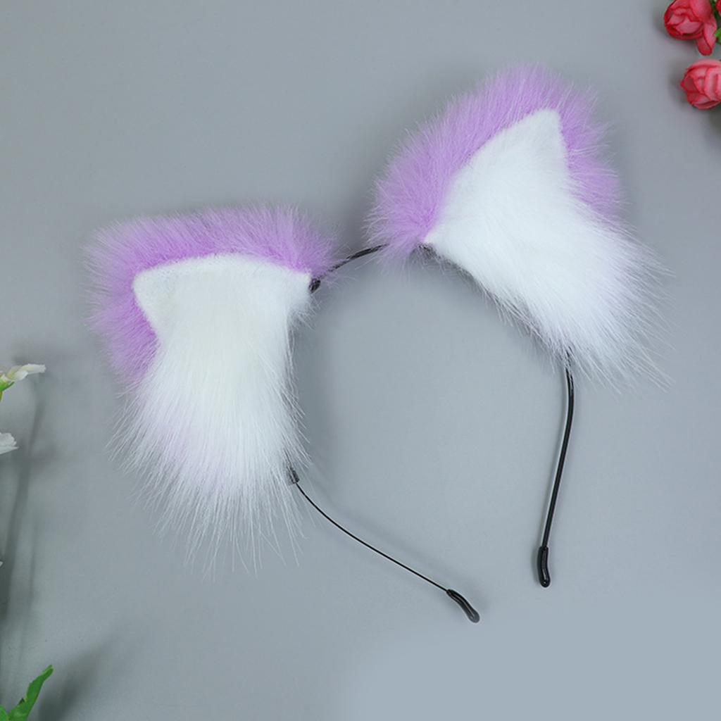 Versatiles Party Headgear Elastic Faux Furs Headbands Girls Cosplay Headpiece for Costume Parties and Everyday Use