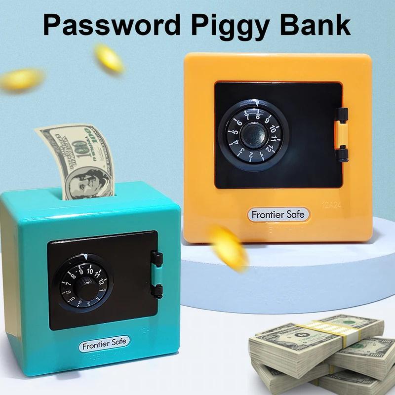 Mini Retro Rotating Password ATM Piggy Bank, Coin & Banknote Storage, Safe Savings, Automatic Deposit, Christmas Gift