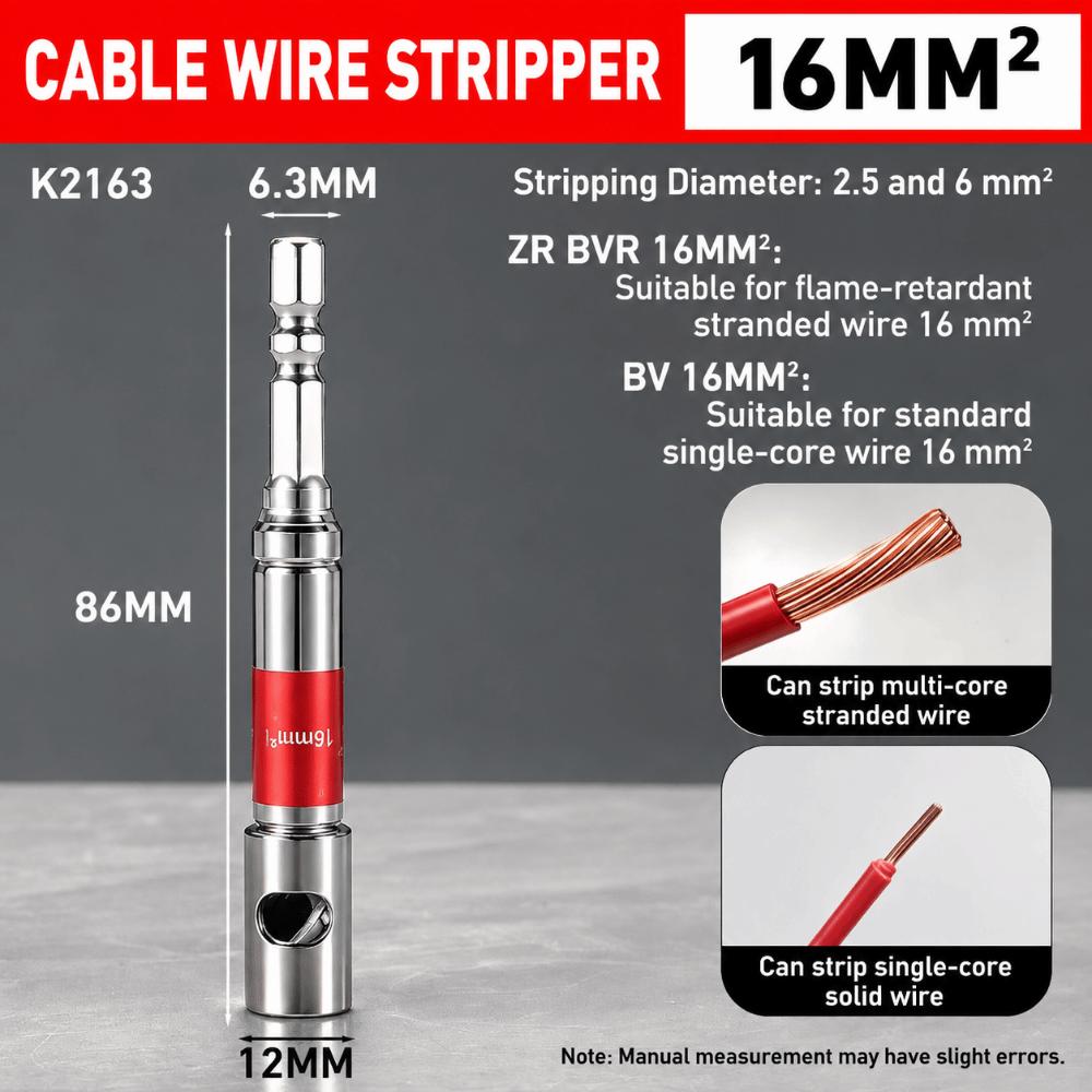 Universal Cable Stripper Fast Stripping Cable Peeling Tool Wire Stripper  Wire Processing 16MM²