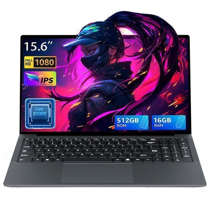 Φορητός Υπολογιστής-15.6", intel Core 8100Y(Έως 3,4 GHz),16GB RAM 512GB SSD, Windows 11 PRO, WiFi5, HDMI, Φορητός Υπολογιστής