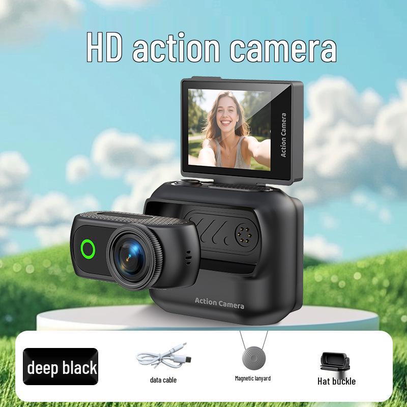 Magnetic Thumb HD Sports Camera with WiFi & Detachable Charging Case for Outdoor Riding