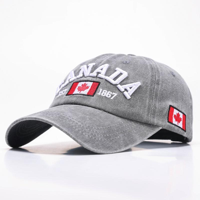 Hat Letters CANADA Baseball Cap Men's and Women's Canadian Cotton Cap Literary Retro