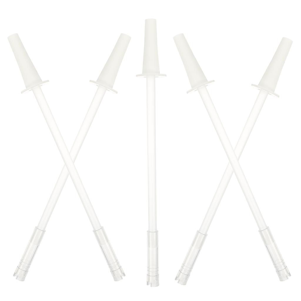 5 Sets Pot Belly Cup Straw Camping Water Bottle Portable Smoothie Multi-function Washable Straws Household Multifunction