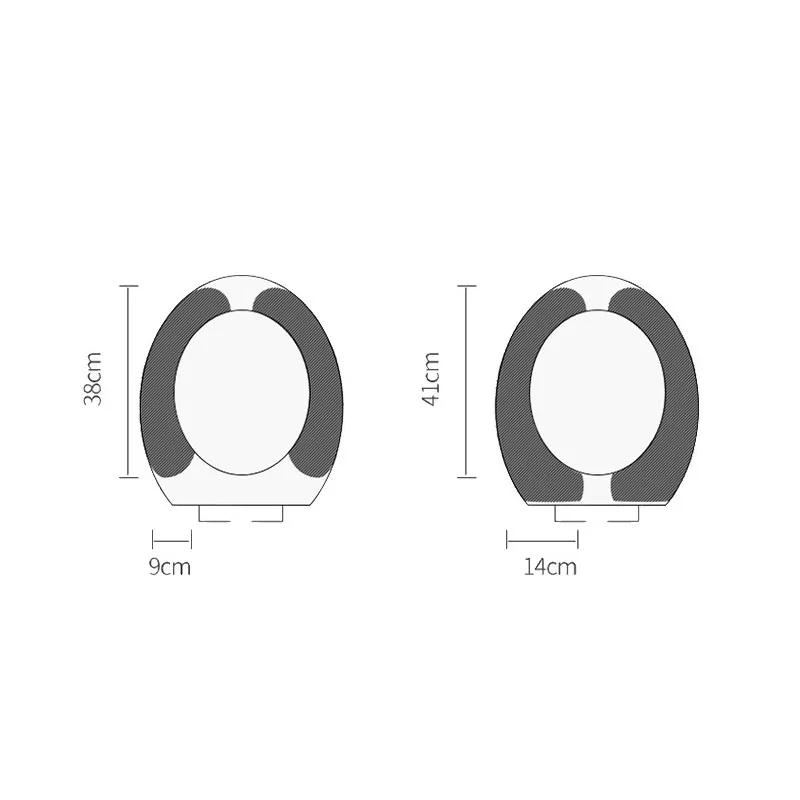 2Pc/set Universal Toilet Seat Cover Soft WC Paste Toilet Sticky Seat Pad Washable Bathroom Warmer Seat Lid Cover Pad Cushion