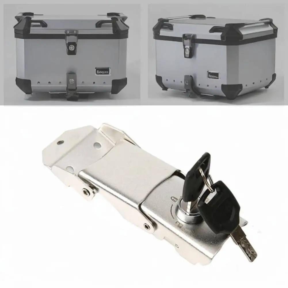 Замок заднего кофра из нержавеющей стали с 2 ключами Съемная пряжка замка заднего кофра для мотоцикла Боковые кофры Петлевые замки China Mainland