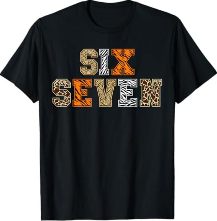 Animal Print Clothes Six Seven Zoo 67 Meme T-Shirt S разноцветный