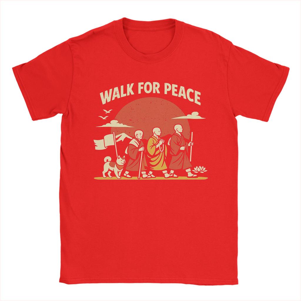 Unisex Women Walk For Peace T Shirt Pure Cotton Clothing Funny Short Sleeve Round Neck Tee Shirt Gift TShirts