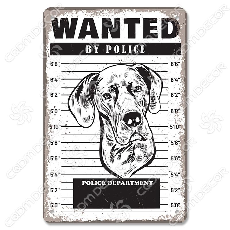 Beware of Dog Warning Tin Sign Metal Plate Caution Danger Dogs Vintage Poster Metal Plaque Garden Backyard Farm Home Wall Decor