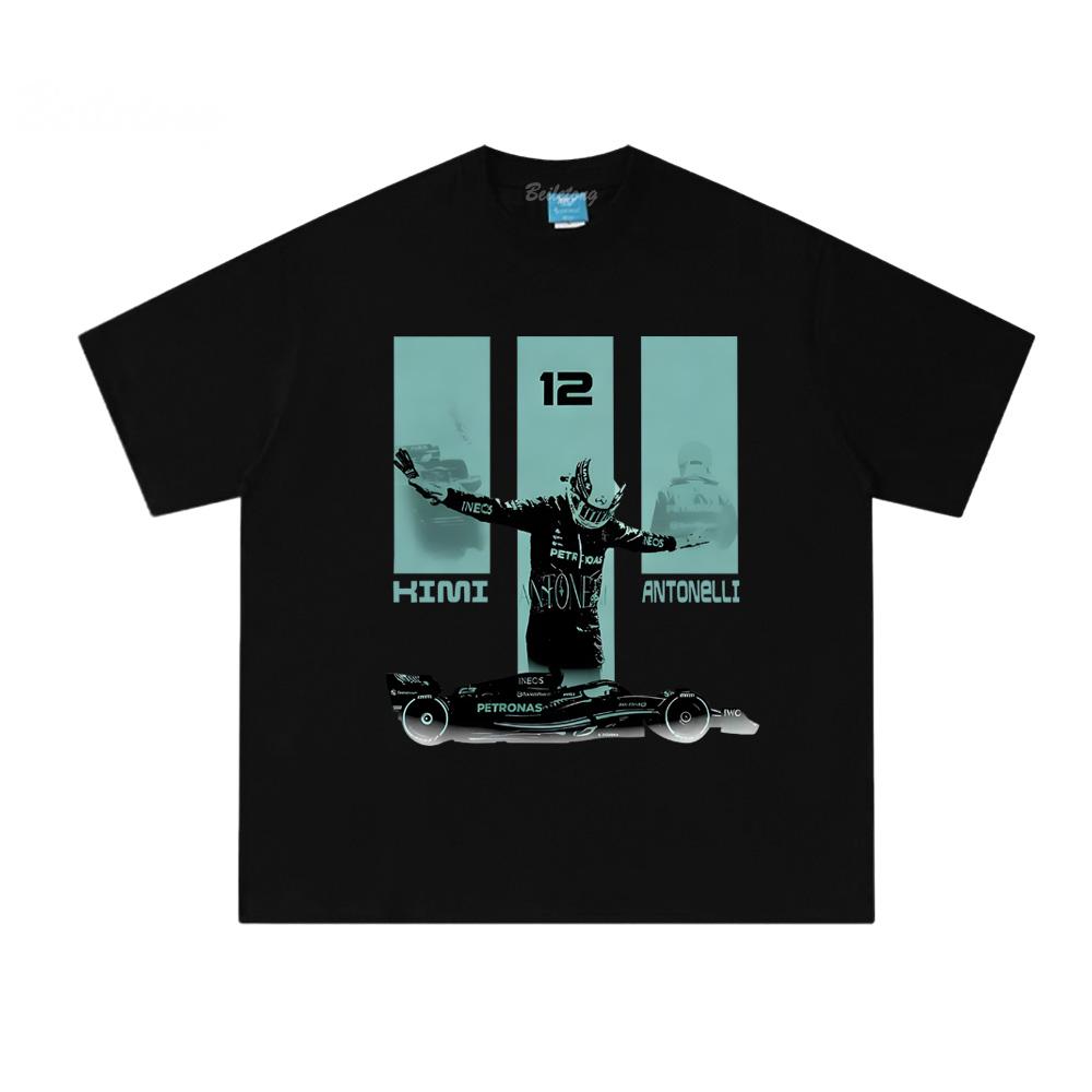 Kimi Antonelli F1 Shirt Formula 1 Racing Tee Motorsport Graphic T-Shirt F1 Fan Gift Vintage Style Race Car Unisex Streetwear Tees Anime T-shirt Summer