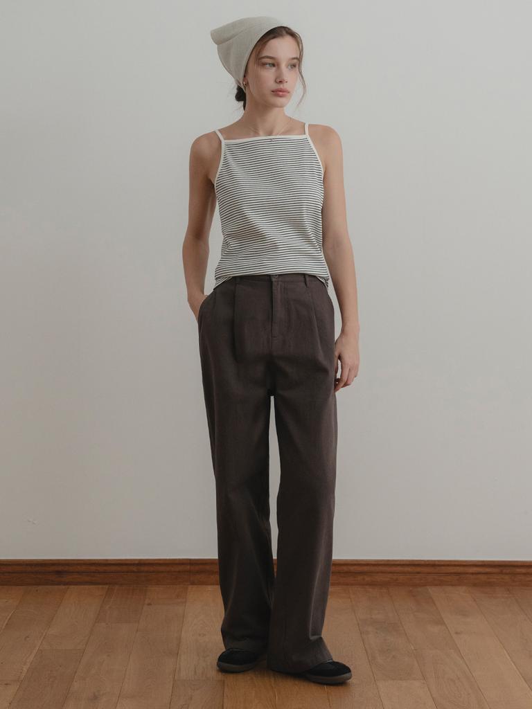 Deomiteun Slug Cotton Pants (Bark)