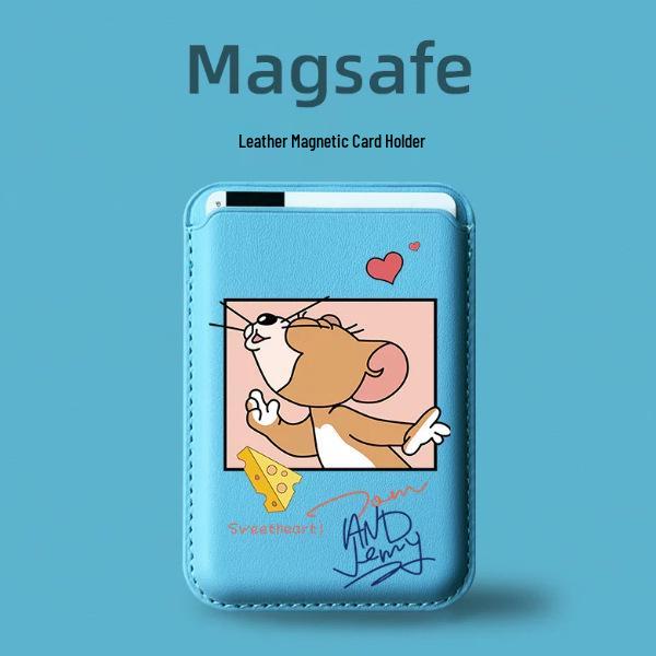 Tom & Jerry MagSafe Leather Card Holder Phone Case