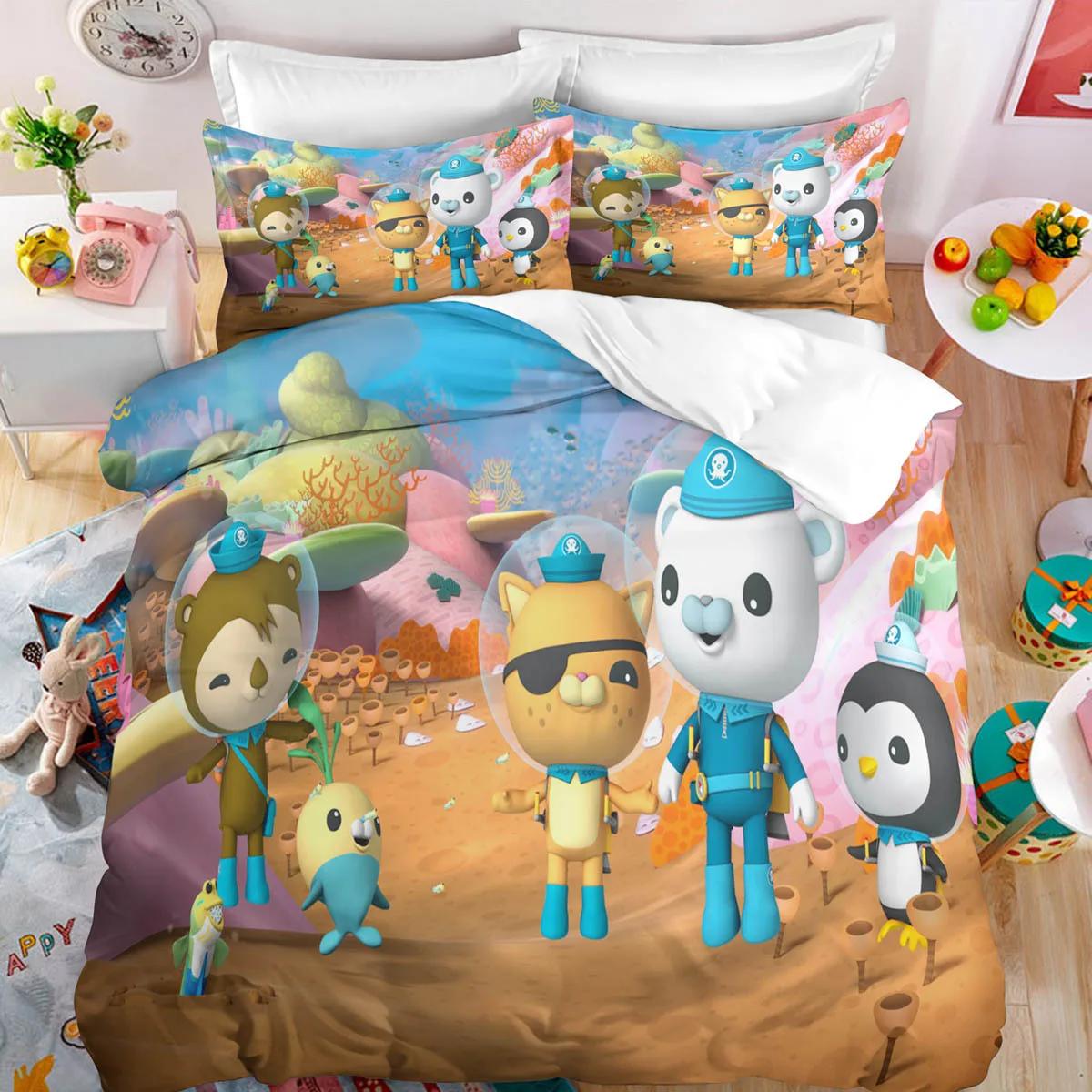 

The Octonauts Barnacles 3D Printed Duvet Case Pillowcase Bedding Set Twin Full Queen King Size For Kids Bedroom Decor AU Queen(210x210cm)