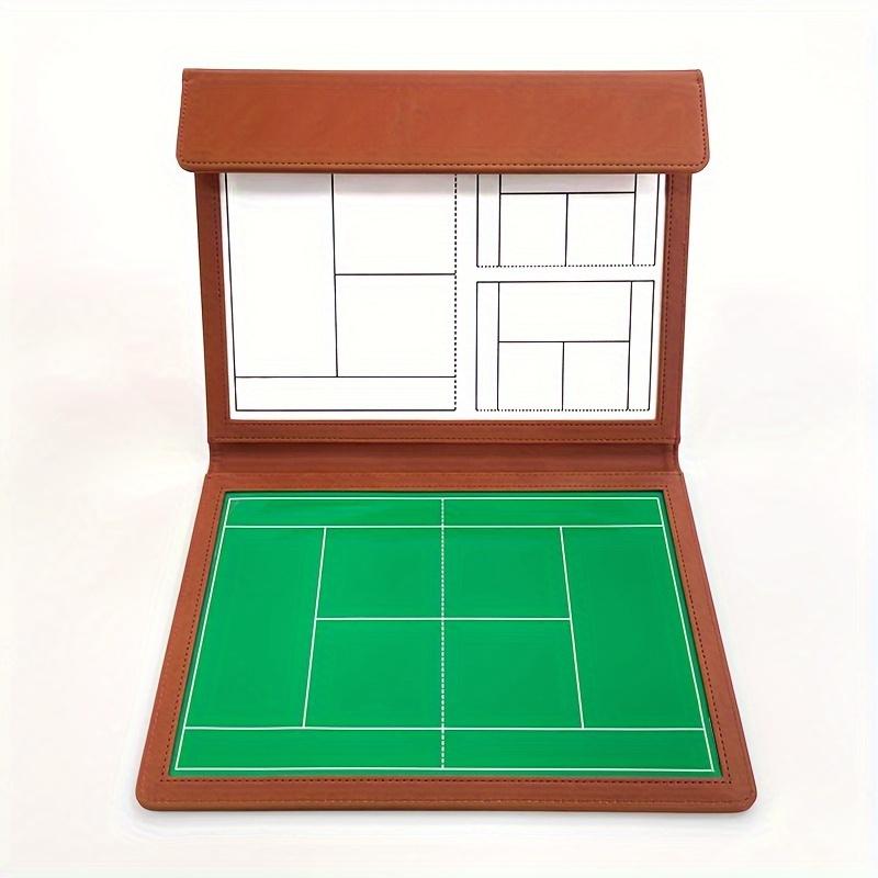 Tennis Coach Board Clipboard Tactical Coach Marker Board with Full & Half Court Tennis Dry Erase Marker Board Coaching Board