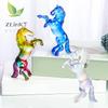 2026 Zodiak Häst Staty Feng Shui Samling Kristall Ljus Lyx Häst Solfångare Ornament Hem Skrivbordsdekoration