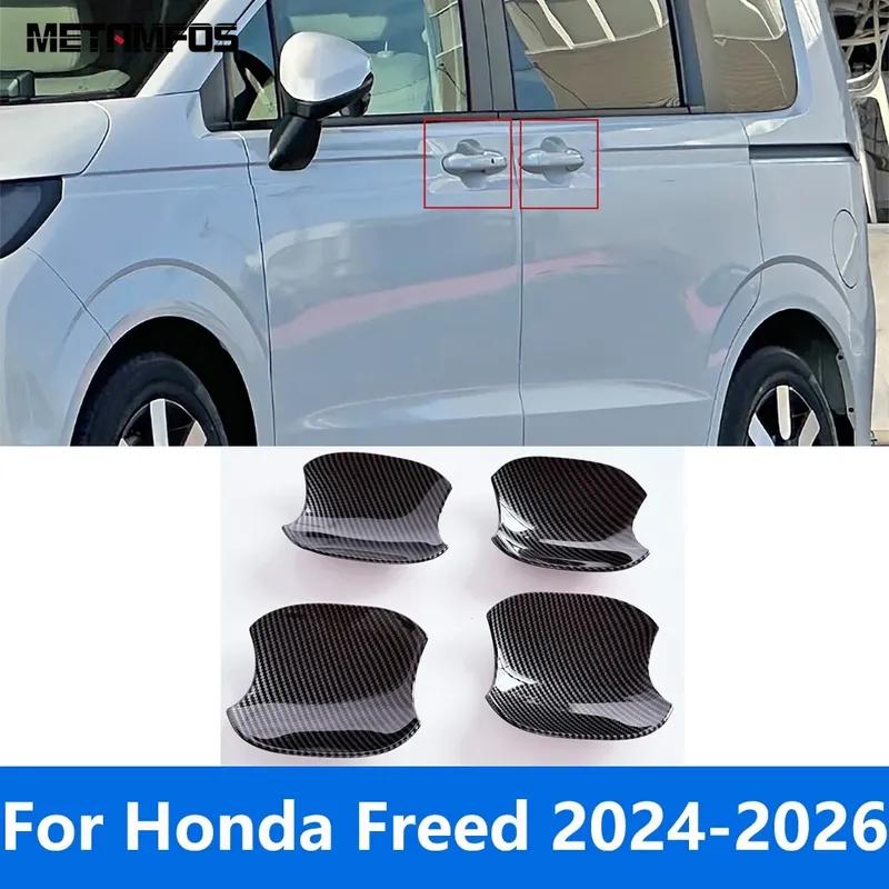 Accessories For Honda Freed 2024 2025 2026 Carbon Fiber Side Door Handle Bowl Cover Trim Fuel Gas Tank Cap Oil Filler Cover Trim