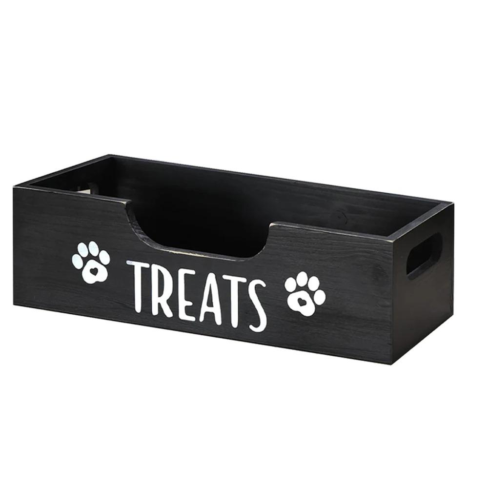 

Прочный контейнер для хранения закусок Практичный держатель для хранения корма для собак Хранение корма для кошек Black