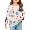 Christmas Day Girls' Long Sleeve Blouse - Round Neck Soft Waist Tunic