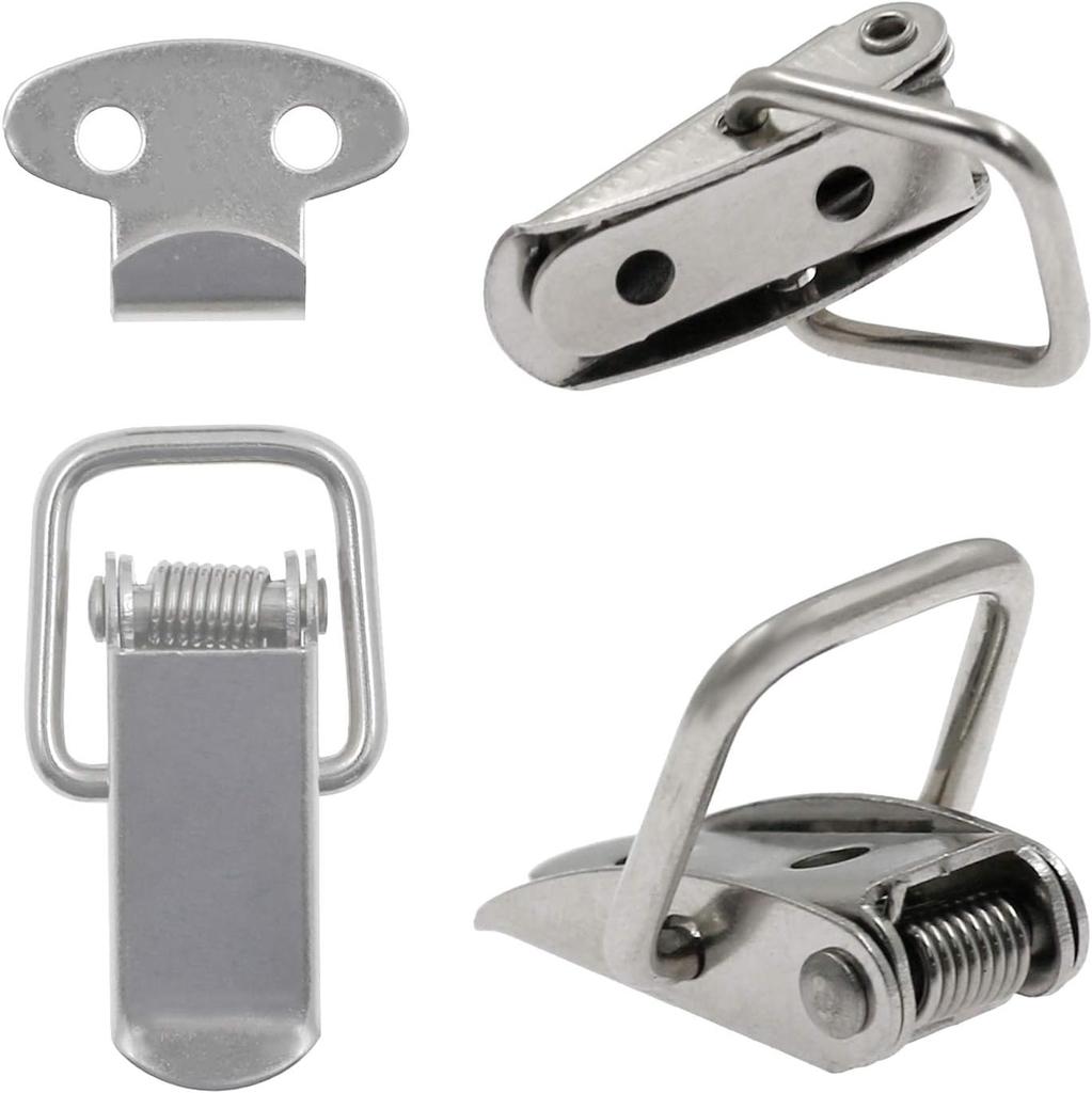 2Pcs Spring Loaded Toggle Lock Clasp Buckle Latch Hardware Security Fastener for Cabinet Box Suitcase Toolbox Trunk Case