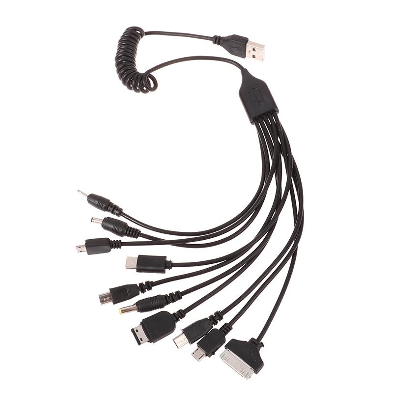 1 Stück 10 in 1 Micro-USB-Mehrfachstecker-Ladekabel Universelles USB-Adapterkabel Datenkabel Multifunktionales Datenübertragungskabel