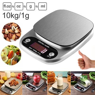 New 10kg/1g Accurate Electronic Scale Digital Stainless Steel Kitchen Food Scale