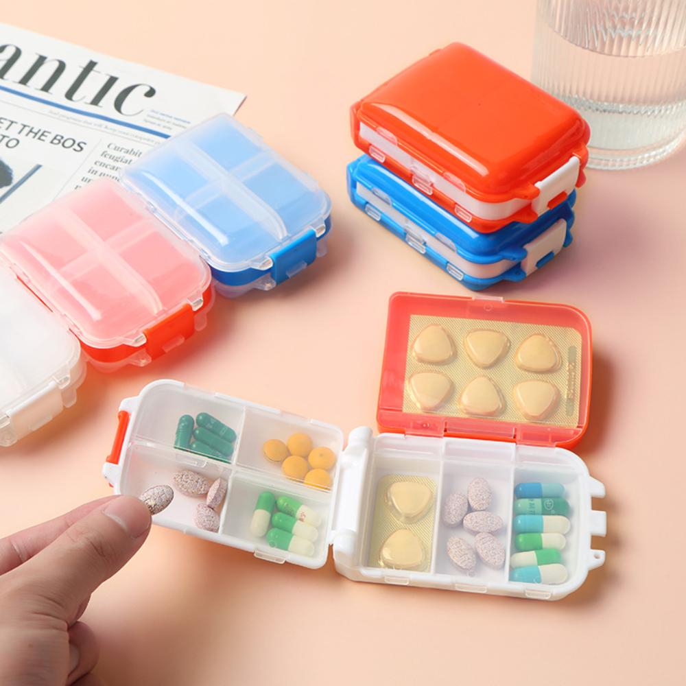 New Portable Weekly Pill Organizer 8 Grids Medicine Pill Box Small Travel Vitamin Cases Container Storage Tablet Fish Oils Tools