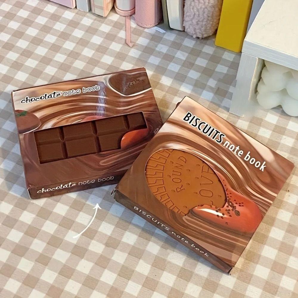 80 Sheets/Book Cookie/Chocolate Chocolate Memo Pad Portable Mini Notebook School Office
